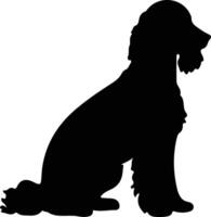 irlandesi acqua spaniel nero silhouette vettore