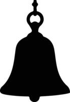 campana icona nero silhouette vettore