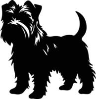 Glen di imaal terrier silhouette ritratto vettore