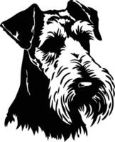 airedale terrier nero silhouette vettore