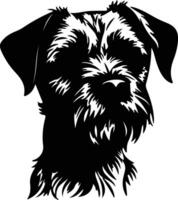 confine terrier silhouette ritratto vettore