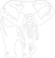 africano elefante schema silhouette vettore