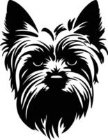 yorkshire terrier silhouette ritratto vettore