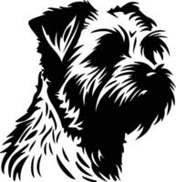 norfolk terrier silhouette ritratto vettore