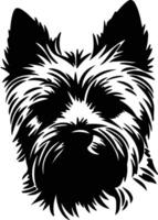 norwich terrier silhouette ritratto vettore