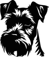 miniatura schnauzer silhouette ritratto vettore