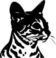 macchiato di ruggine gatto silhouette ritratto vettore