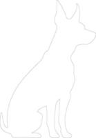 Tedesco pinscher schema silhouette vettore