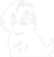 cockapoo schema silhouette vettore