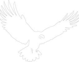 avvoltoio schema silhouette vettore