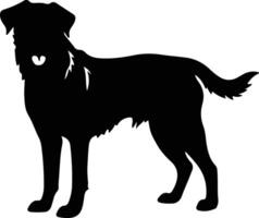 anatolico pastore cane nero silhouette vettore