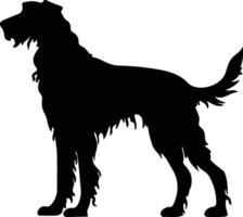 Scozzese Deerhound nero silhouette vettore