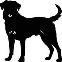 anatolico pastore cane nero silhouette vettore