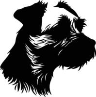 confine terrier silhouette ritratto vettore