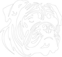 bulldog schema silhouette vettore