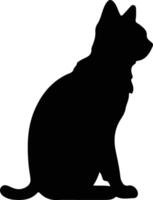 pixiebob gatto nero silhouette vettore