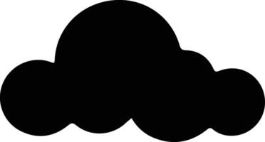 nube icona nero silhouette vettore