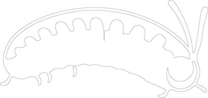 larva schema silhouette vettore