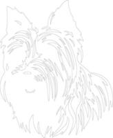 skye terrier schema silhouette vettore