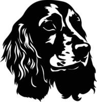 cocker spaniel silhouette ritratto vettore