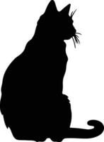 Cipro gatto nero silhouette vettore