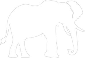 africano elefante schema silhouette vettore