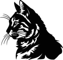europeo gattopardo silhouette ritratto vettore