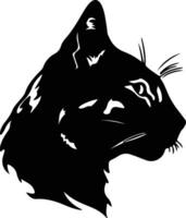 ghepardo gatto silhouette ritratto vettore