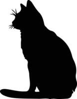 Cipro gatto nero silhouette vettore