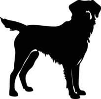 anatolico pastore cane nero silhouette vettore