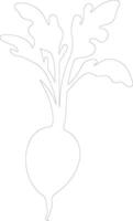 daikon schema silhouette vettore