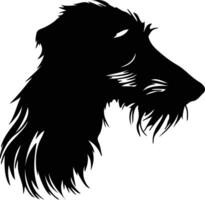 Scozzese Deerhound nero silhouette vettore