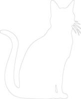 korat gatto schema silhouette vettore