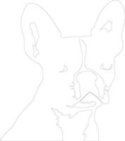 boston terrier schema silhouette vettore