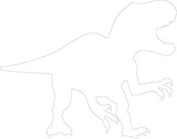 velociraptor schema silhouette vettore