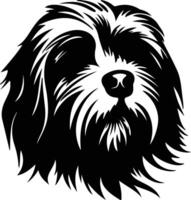 tibetano terrier silhouette ritratto vettore