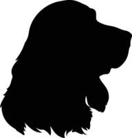 sussex spaniel silhouette ritratto vettore