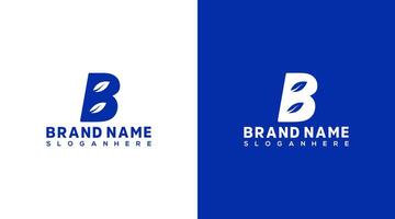 B lettera monogramma logo design B icona natura logo marca identità design.eps vettore