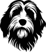 tibetano terrier silhouette ritratto vettore