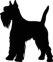 gigante schnauzer nero silhouette vettore