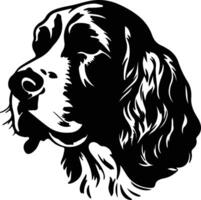 clumber spaniel silhouette ritratto vettore