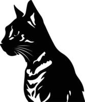 egiziano mau gatto silhouette ritratto vettore