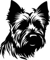 australiano terrier silhouette ritratto vettore