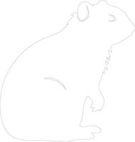 hyrax schema silhouette vettore