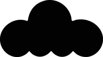 nube icona nero silhouette vettore