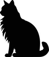 somalo gatto nero silhouette vettore