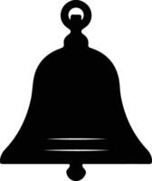 campana icona nero silhouette vettore