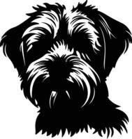 dandy dinmont terrier silhouette ritratto vettore