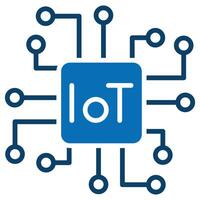 IoT tecnologia icona linea vettore illustrazione