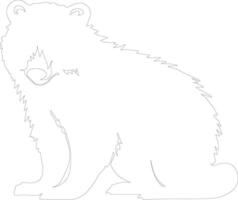 Binturong schema silhouette vettore